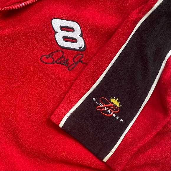 Dale Jr #8 NASCAR 1/4 Zip Fleece Pullover Med - Picture 2 of 6